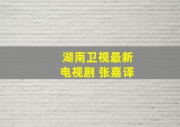 湖南卫视最新电视剧 张嘉译